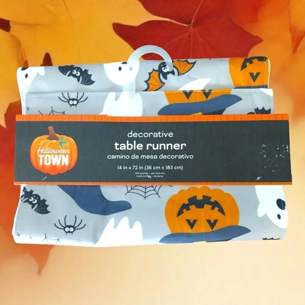 Halloween Town Grey Spooky Prints Soft Fabric 14